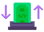Fast service icon representing quick casino deposits withdrawals and gameplay
